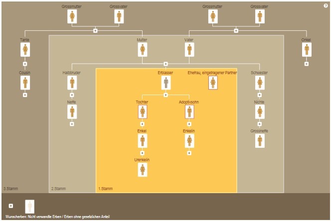 Erbquoten Grundregel Stamm